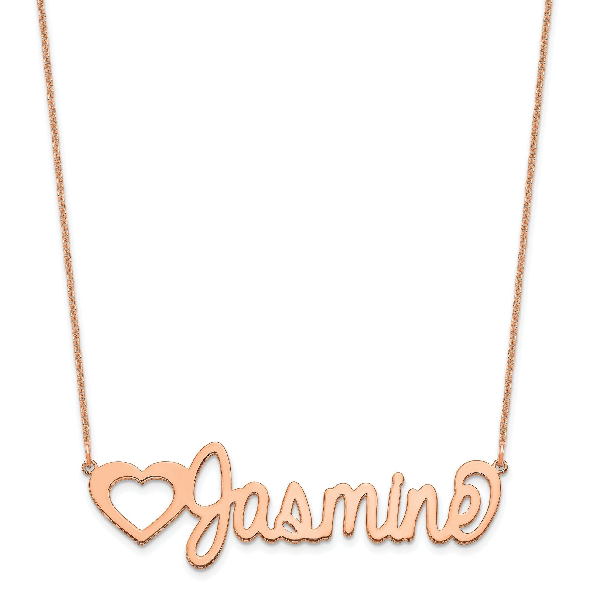 Customized Image and Name Necklace - Sterling Silver, 10K, 14K Gold - Sports, Love, Romance, Faith, Music, Animals, Teddy, Butterfly, Shapes