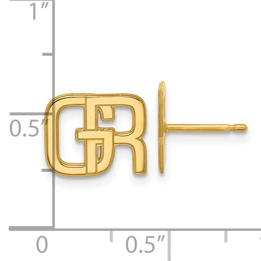 Personalized Interlocking Initial Earrings - Custom Monogram Jewelry - Sterling Silver, 10K & 14K Gold - Yellow, White, or Rose